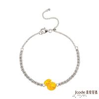 Jcode真愛密碼 一直賺-金錢袋黃金/純銀手鍊