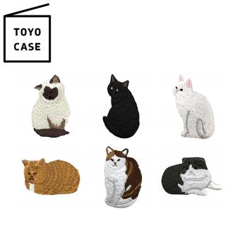 日本TOYO CASE可愛貓咪造型刺繡徽章SP-CAT(日本平行輸入)