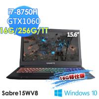 GIGABYTE技嘉 Sabre15-W8 15.6吋 i7-8750H GTX1060 WIN10(16G特仕版)