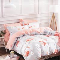BEDDING-100%棉單人4.5x6.5尺薄式被套-粉櫻漫舞