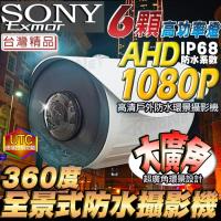 【KINGNET】監視器 環景攝影機 360度無死角 AHD HD 1080P 大廣角鏡頭 SONY晶片 防水認證IP68 大鯨魚 紅外線 監控器材