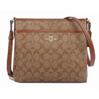 COACH PVC LOGO斜背包(薄款)(木頭色) F29210 IME74
