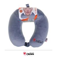CROWN 皇冠 旅行紓壓頸枕 記憶棉旅行頸枕 灰色