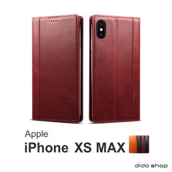 iPhone Xs Max 6.5吋 簡約系列可插卡翻蓋手機皮套 (FS069)
