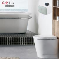 品愛生活 淡雅綠多功能置物收納衛生紙架(無痕貼設計)