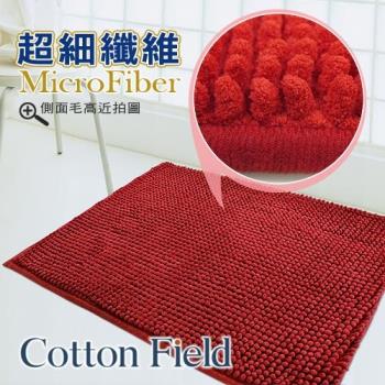 棉花田荳荳超細纖維吸水防滑踏墊-紅色(二件組)