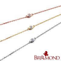 BRILLMOND 經典優雅18K金鑽石手鍊-雙款選