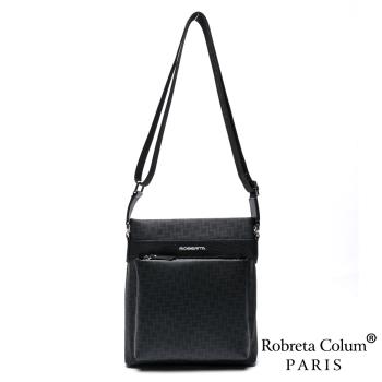 Roberta Colum - 尊爵格調魅力幾何頭層牛皮斜背側背包