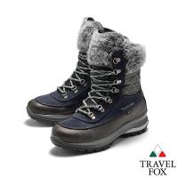 TRAVEL FOX(女) GRITEX 歐系登山系列 牛皮防震禦寒高筒翻毛登山鞋 - 深灰