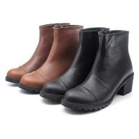 【 cher美鞋】MIT簡約素雅百搭質感短靴-黑色/咖色 36-40碼 0711281854-18