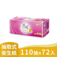 春風SILLACE乳霜蜂蜜抽取衛生紙110抽x12包x6串