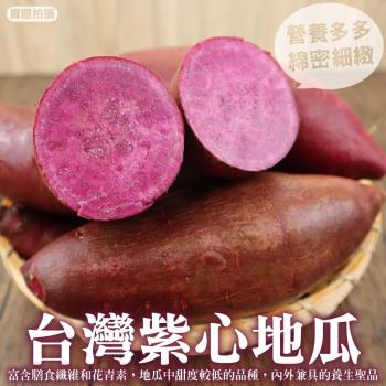 果農直配-日本品種生紫黑玉地瓜(生)(約10斤/箱)