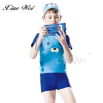 梅林品牌 時尚男童短袖上衣二件式泳裝 NO.M7220