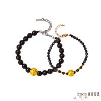Jcode真愛密碼 守護愛情黃金/黑瑪瑙/尖晶石成對手鍊