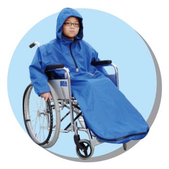 感恩使者 輪椅用兒童雨衣 ZHCN1737(有袖設計-行動不便者使用)