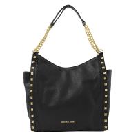 MICHAEL KORS NEWBURY 鉚釘金鍊肩背包.黑
