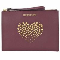 MICHAEL KORS GIFTABLES 愛心鉚釘大手拿包.葡萄紫