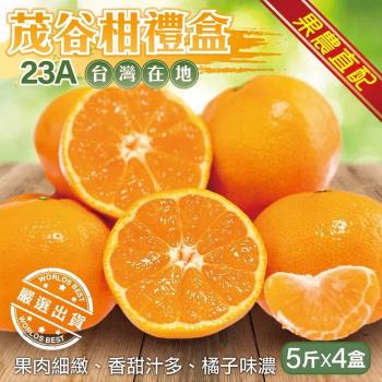 果農直配-台灣23A茂谷柑禮盒4盒(20-25顆_約5斤/盒)