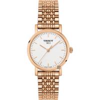 TISSOT 天梭 Everytime 經典雋永女錶-銀x玫瑰金/30mm T1092103303100