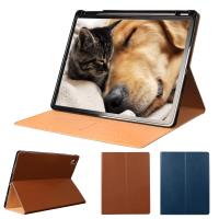 輕薄款!! 優質真皮牛皮皮套 Apple iPad Pro 11吋 2018 平板電腦專用保護套 直接斜立式牛皮皮套