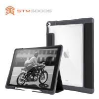 澳洲【STM】Dux Plus 系列 iPad Pro 12.9吋專用 軍規防摔保護殼 可收納Apple Pencil (黑)