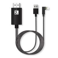 LONTION APPLE Lightning HDMI 視訊轉換線 USB同時充電 影音傳輸線 視訊線 編織線 2米長