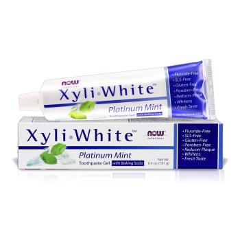 NOW XyliWhite™ Platinum Mint Toothpaste Gel with Baking Soda 白金薄荷牙膏(6.4OZ)
