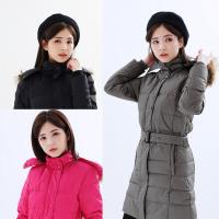 【遊遍天下】女款90%羽絨防風防潑水顯瘦長版可拆連帽外套GJ22012(三色)