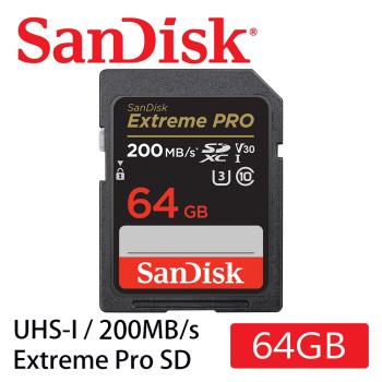 SanDisk Extreme Pro SDXC UHS-1 (C10/U3/V30) 64GB 記憶卡[公司貨]