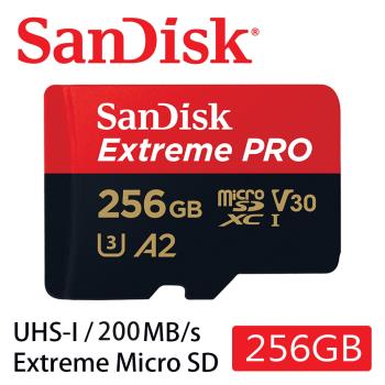 SanDisk 256GB ExtremePRO microSDXC UHS-I V30 A2  記憶卡 公司貨