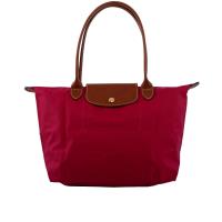 LONGCHAMP 長把S號摺疊水餃包(嫣紅色) 2605089P10