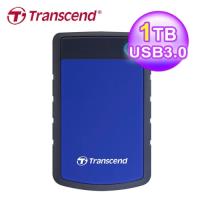 【Transcend 創見】StoreJet 25H3B 1TB USB3.0 2.5吋行動硬碟(藍)