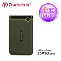 【Transcend 創見】StoreJet 25M3G 1TB 薄型行動硬碟 軍綠