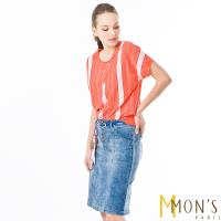 MONS歐系彩漾冰絲造型上衣