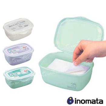 INOMATA 日本製 多用途收納盒(綠/白/紫 顏色隨機) IN-2710