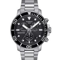 TISSOT天梭 SEASTAR海星計時300米潛水錶(T1204171105100)-黑/45.5mm
