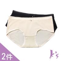 ks凱恩絲 專利有氧蠶絲親膚超薄女內褲 2件組(黑膚)