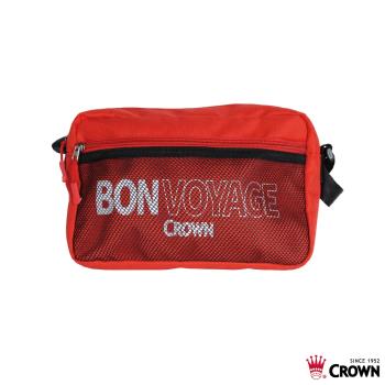 CROWN 皇冠 BONVOYAGE 郵差包 側背/斜背/隨身包/防潑水 紅色