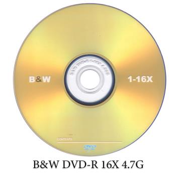 B&W DVD-R 16X 4.7G 100片裝 可燒錄空白光碟