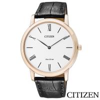 CITIZEN星辰 爵士風雅藍寶石光動能石英腕錶 AR1113-12B