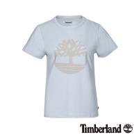 Timberland女款淺藍色大樹品牌Logo T-ShirtB3502P85