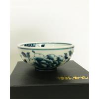 青花皇后楊莉莉~手繪青花-普洱茶碗組~牡丹五入