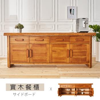 【時尚屋】[UVR8]瑪瑞7尺實木餐櫃UVR8-7免運費/免組裝/餐櫃