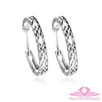 【AS EVER DIAMOND】義大利18K金耳環 車花如鑽般 面面皆閃亮