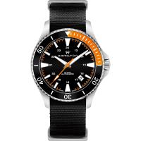Hamilton 漢米爾頓 KHAKI NAVY 卡其海軍潛水機械錶-黑x橘/40mm H82305931