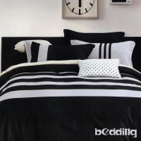 BEDDING-活性印染5x6尺春夏涼被-格律-黑