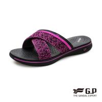 G.P 女款超輕量飛織和風雙帶拖鞋G9087W-黑桃色(SIZE:36-39 共二色)