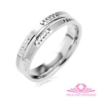 【AS EVER DIAMOND】義大利18K金戒指 對戒系列 雪花片片-II