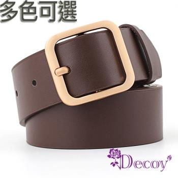 【Decoy】方金扣頭＊中性簡約時尚皮帶/3色可選