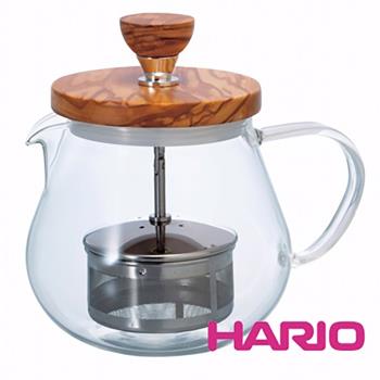 【HARIO】橄欖木濾壓茶壺450ml(TEO-45-OV)